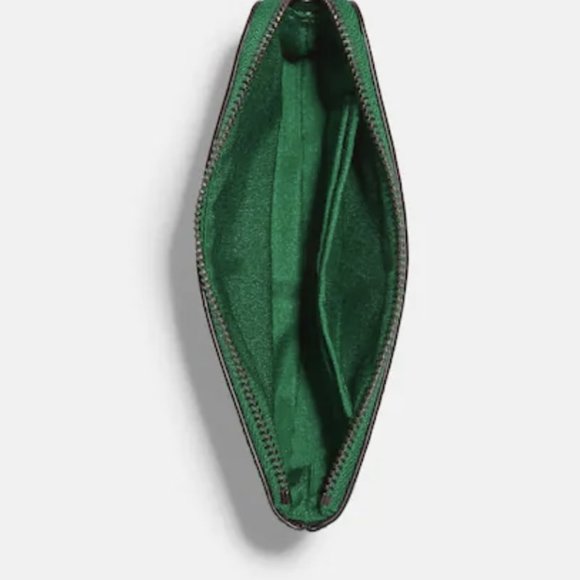 Coach Women's Canvas Mystical Floral Print Corner Zip Wristlet NWT Green Floral - Picture 5 of 10